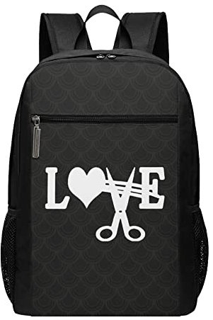 Schwarzer Rucksack für Friseursalons, Scheren, Laptop, große Kapazität, Tagesrucksack, Schultasche, 43,2 cm, #01, 30cm*17cm*43cm, Schulranzen