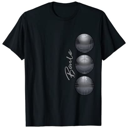 Boule T-Shirt, Unisex, Schwarz, S, Kurzarm, Klassische Passform, Boule-Motiv, Sport, Alle Altersstufen