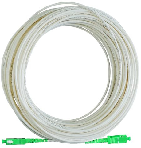 Câble Fibre Optique orange Sfr Bouygues-5m- Renforcée avec Blindage Kevlar - Rallonge/Jarretière Optique -SC/APC vers SC/APC -Simplex monomode 9/125 - Garantie 10 Ans