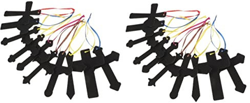 Toyvian Ostern 2 Sets Kreuz-Kratzmalerei Kinderdekoration Kreuzdekoration -Kreuzverzierungen Kratz-Regenbogenkarten Kreuz-Bastelarbeiten Kratzbasteln -Partyzubehör Holz
