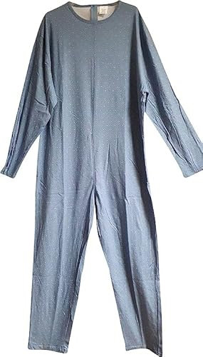 IUPITER PIGIAMA INTERO UOMO PER DEGENTI CON ZIP 100% COTONE MANICA LUNGA (XL)