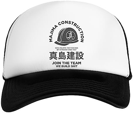 The Majima Construction Team Weiß Schwarz Unisex Kinder Baseball Cap Kids White Black