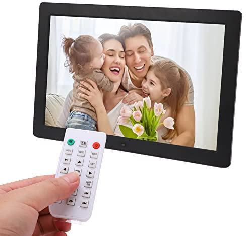 15 Zoll Digitaler Bilderrahmen, IPS 1080P HD Smart Digitaler Bilderrahmen mit Infrarot-Fernbedienung, TFT LED Digitaler Bilderrahmen aus Aluminiumlegierung, für Freunde
