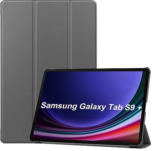 Lobwerk Case für Samsung Tab S9+ Plus 2023 SM-X810 SM-X816B SM-X818U 12.4 Zoll Schutzhülle Tasche mit Standfunktion und Auto Sleep/Wake Funktion
