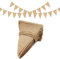 Wimpelkette aus Sackleinen, einfarbig, zum Dekorieren und Bemalen, Party-Banner, DIY-Dekoration, Schild, hängende Girlande, Shabby-Chic-Vintage-Stil, Wimpelkette, dreieckige Wimpel, 3 m Länge