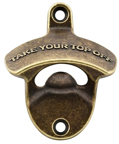 HAIICEN Vintage Wall Mounted Bottle Opener Bronze, Stainless Cooler Mount Bottle Cap Opener for Beer Lovers Gifts