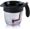 PIDUDU Séparateur de graisse avec ouverture par le bas – Séparateur de graisse transparent pour la cuisine, les graisses de cuisine, les sauces et les huiles avec passoire, soupes et sauces