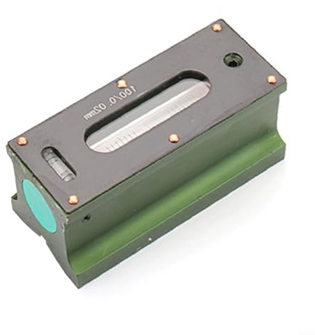 FUBESK 0,02 mm Fitter Werkzeug-Debugging-Streifen-Wasserwaage für Maschinen, Wolframstahl, 100 mm Messbereich, abgestufte Blasen-Ampullen