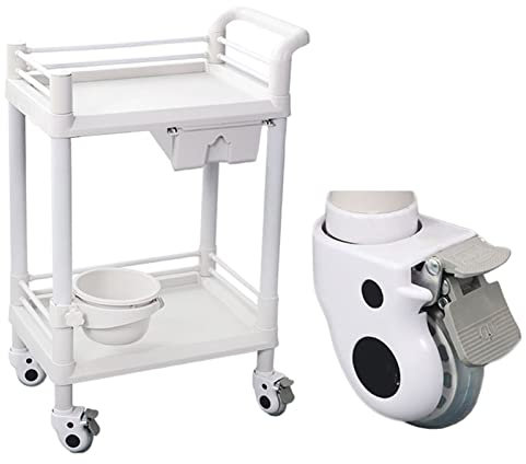 Chariot Utilitaire Pour Organisateur De Rangement, Chariot De Beauté Mobile Avec Poubelle Et Étagère, Chariots Utilitaires Portables À Tiroir Unique Pour Cuisine, Bibliothèque, Salle De Bain, Bureau,