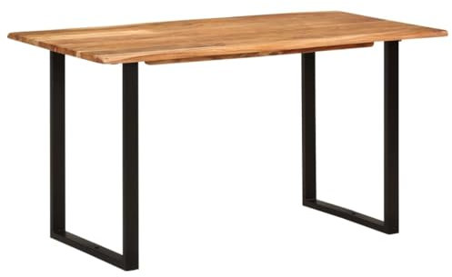 Willood Esstisch 140×70×76 cm Akazie-Massivholz Esszimmer Esszimmertische