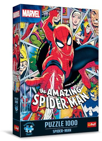 Trefl Premium Plus Quality - Puzzle Marvel: Spider-Man - 1000 Elemente, Puzzle-Serie mit Lieblingshelden, Ideale Anpassung der Teile, für Erwachsene und Kinder ab 12 Jahren