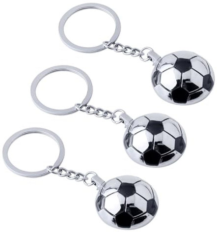 TOGEVAL 3St Fußball Schlüsselanhänger Fußball-Schlüsselanhänger Handy-Anhänger schlüsselanhänger fussball football schlüsselanhänger Fußballgeschenke Schlüsselanhänger dekor Metall