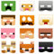 yayafunfun Mine-craft Masks for Party Bag Fillers,12Pcs MC Masks Dress Up Cosplay Mask,Costumes Favors Children for Boy Girl Masquerade Birthday Holloween Xmas Party Supplies