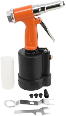 TABODD Pneumatische Nietpistole Druckluft Blindnietpistole Kit, Druckluft Nietpistole Werkzeug mit 4 Mundstücke(2.4mm 3.2mm 4.0mm 4.8mm), Hydraulisches Luftnietwerkzeug Niet Nietmutter Nageleinsatz