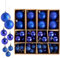 THE TWIDDLERS – 50er-Pack Blau Weihnachtsbaumkugeln - Verschiedene Größen und Oberflächen - 6cm, 4cm, 3cm - Matt, Glänzend und Glitzernd für Weihnachtsbaumdekoration