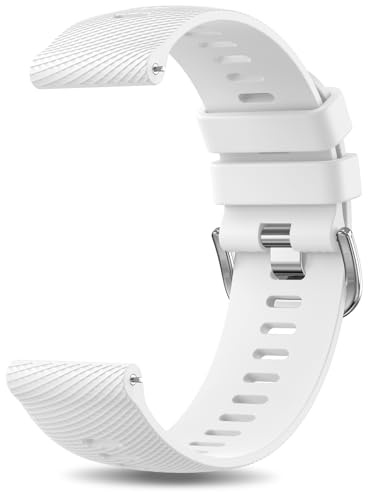 Vancle 22mm Armband, Kreuzschraffur Wasserdichtes Silikon Ersatzarmbänder mit Schnellverschluss, 22mm Atmungsaktives Uhrenarmband für Herren Damen