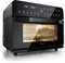 Arendo - Minibackofen 25l - Heißluftfritteuse 25 Liter Edelstahl - Multifunktionsofen - mini Backofen Airfreyer XXL - Aerofryer - 1800 Watt - Inkl. Backblech, Dörrblech, Ofenrost, Frittierkorb