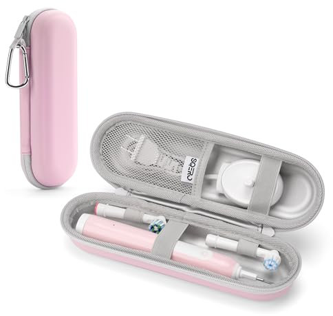 SQERO Reiseetui Elektrische Zahnbürste für Oral-B Pro/IO, Philips Sonicare, Oral B Zahnbürste Reiseetui für Bürstenköpfe & Zubehör, Tragbares Zahnbürsten Etui Wasserfest