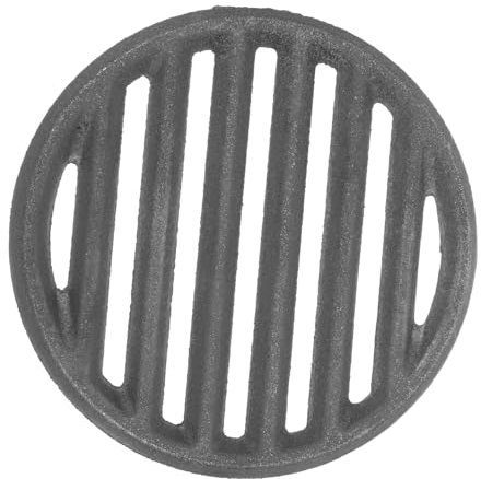 KONTONTY Iron Grilling Grate for Bbq and Outdoor Cooking Heat Retention Versatile Fire Grate for Camping and Charcoal Grilling Easy Maintenance