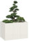 Homgoday Arredo Fioriera Bianca 120x80x80 cm in Acciaio,Arredo Fioriera da Esterno Fioriera Balcone Fioriera Grigliato per Giardino