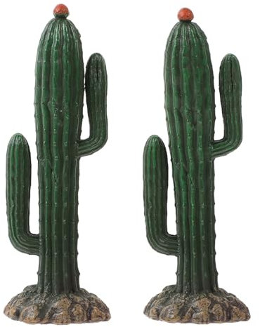 GRIRIW 2stücke Kaktus Figurine Aus PVC Mit Realistischem Design Langlebig Und Dekorative Kunstpflanze Für Tisch Regal Büro Schlafzimmer Und Wohnräume