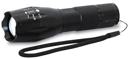 Newhouse Lighting High-Lumen Tactical Flashlight FLSHTCH, Powerful Battery-Powered Camping Essential, Compact Emergency Flashlight for Home, Earthquake Emergency Kit, Survival Gear and Supplies