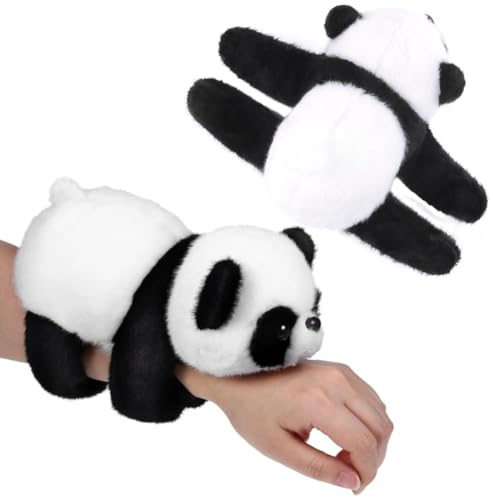 MEZHEN Panda Druckknopf Armband Plüsch Tier Armbänder Kindergeburtstag