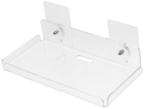 KOMBIUDA 1Set Transparent Wall Mounted Camera Shelf Floating Security Camera Holder Easy No Drill Installation Sleek Design for Living Bedroom