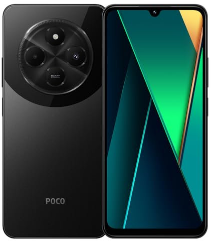 Xiaomi POCO C75 - Smartphone 4G 8GB + 256GB Powerful Octa-Core Processor Clear 50MP AI Dual Camera Massive 5160mAh (Typ) Battery, Without NFC, Charger Included (Negro)
