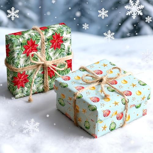 Sheet Christmas Wrapping Paper Gift Wrap Paper for Birthday Wedding Baby | 12 Sheet Christmas Wrapping Paper Gift Wrap Paper for Birthday Wedding Baby Shower DIY Crafts Gift Packing