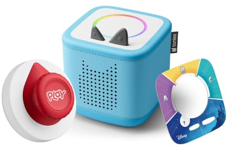 tonies Toniebox 2 Tonieplay Bundle Including 1 Tonieplay Game + Controller: Disney Quiz, Sky Blue, Audio Player for Audio Books, Songs, Sleep and Tonieplay for Children