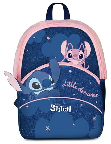 Seven Lilo & Stich Kinderrucksack, Mini-Rucksack für Kinder, ab 3 Jahren, Kindertasche für Kita und Kindergarten, Krippenrucksack, violett-blau, Geschenkidee Mädchen und Jungen