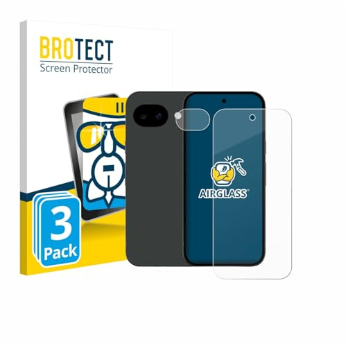 BROTECT Schutzglas für Google Pixel 10a | (Display+Kamera) 3 Stück Transparenter Displayschutz Made in Germany Schutzfolie Panzer Folie Glas 9H Einfache Montage Clear