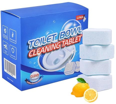 12 Pastilles Nettoyant WC Surpuissant Tartre, 2026 Nouve Naturel Nettoyant Toilette Extra Fort Detartrant WC, Toilettes Nettoyage Puissant pour Égout Salle de Bains Nettoyage (1 PCS)