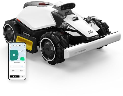 MAMMOTION LUBA mini 2 AWD 1000 Robot Tagliaerba Senza Filo Perimetrale | Visione AI Tri-Camera e Posizionamento NetRTK, Mappatura Automatica, DropMow, Pendenza 80%, Altezza di Taglio 20-65mm