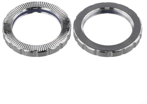 2PCS Ebike Bottom Bracket Lock Ring, Steel Outer Nut for Bafang M500 for M600 M420 Middle Drive Motor Chainwheel Fixing, Electric Bicycle Part