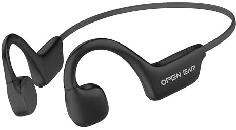 OpenRun Pro Bone Conduction Sports Headphones, Open-Ear Wireless Earphones with Bluetooth 5.3-Noise Cancelling Mics, IP55 Waterproof-12h Playtime for Running, USB-C Quick Charge, Black