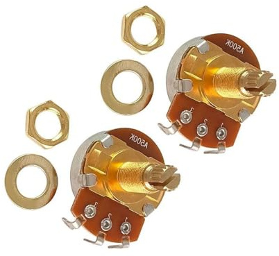 2 x A500K/B500K Gitarrentöpfe mit großem Potentiometer, Volumen, konisch, E-Gitarrensteuerung, elektrisch
