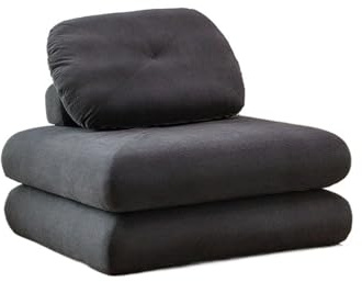 Nordic Mochi Sofa Kleine Wohnung Haus Schlafzimmer Tatami Abnehmbarer und waschbarer Stoff Schlafbares faltbares faules Sofa Heimbedarf(Grey1 92x92x42cm)