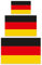 3er Set Aufkleber Deutschland-Flagge I 5-10 cm I Auto-Sticker Fan-Artikel Fahne schwarz rot Gold I außenklebend wetterfest I kfz541