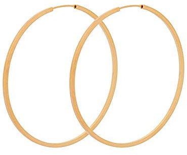 Pernille Corydon Creolen Gold Orbit - Damen-Ohrringe Ø 50 mm Silber 925 18k vergoldet - E053g