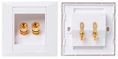 Ocobudbxw Wall Socket Audio Video Panel Speaker Junction Box Power Outlet