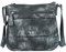 Angelkiss Kleine Damen-Umhängetasche, Leder, Schultertasche für Damen, Hobo-Tasche mit verstellbarem Schultergurt, schwarz / grau