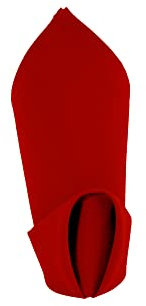 Weavric 12er-Set Stoffserviette, 51x51 cm, Waschbar, Knitterfrei, Wiederverwendbar, Rot, Tischservietten mit Gesäumtem Rand, Für Hochzeit, Party, Hotel, Restaurant