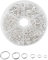 OMIGA 690 Stück Sprungringe Offener Biegering Gemischte Ringe Spaltringe Metall Mit Aufbewahrungsbox für Split Ringe Halsband Craft Making DIY 4mm/ 5mm/ 6mm/ 8mm/ 10mm/ 12mm (Silber)