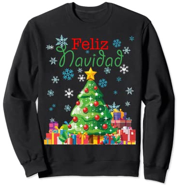 Adorable sapin de Noël Feliz Navidad Sweatshirt