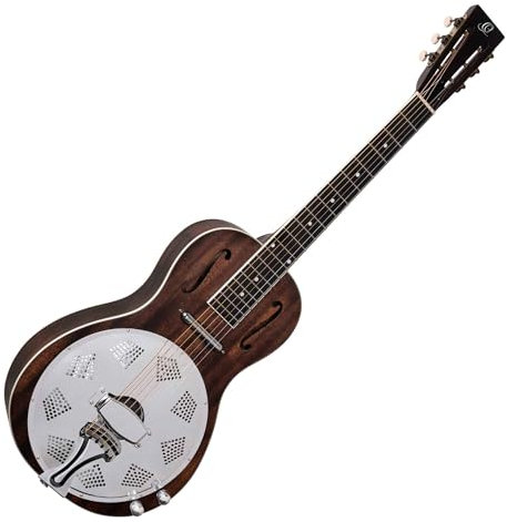 Ortega Guitars Resonator Gitarre Elektro-Akustisch – Lipstick Pickup – Americana Series – Mahagoni, Braun (RRG30E-WB)