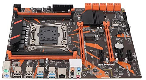 Annadue para Placa Base de PC X99 (LGA 2011-3) con 4×DDR4 2666/2400/2133MHz, NVME M.2, 10x SATA3.0, USB 3.0, USB 2.0, 1×RJ45, WiFi, para PC de Escritorio