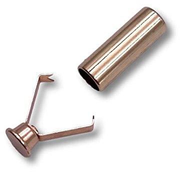 Slantastoffe 4 Kordelenden, Kordel Endstück, Metall, für Kordel 5mm, 6mm, 5 Farben (Gold)