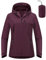 Outdoor Ventures Veste de pluie pour femme - Imperméable - 10 000 mm - Doublure légère - Pliable - Veste de sport fonctionnelle - Respirante - Veste de vélo avec capuche, bordeaux, XL